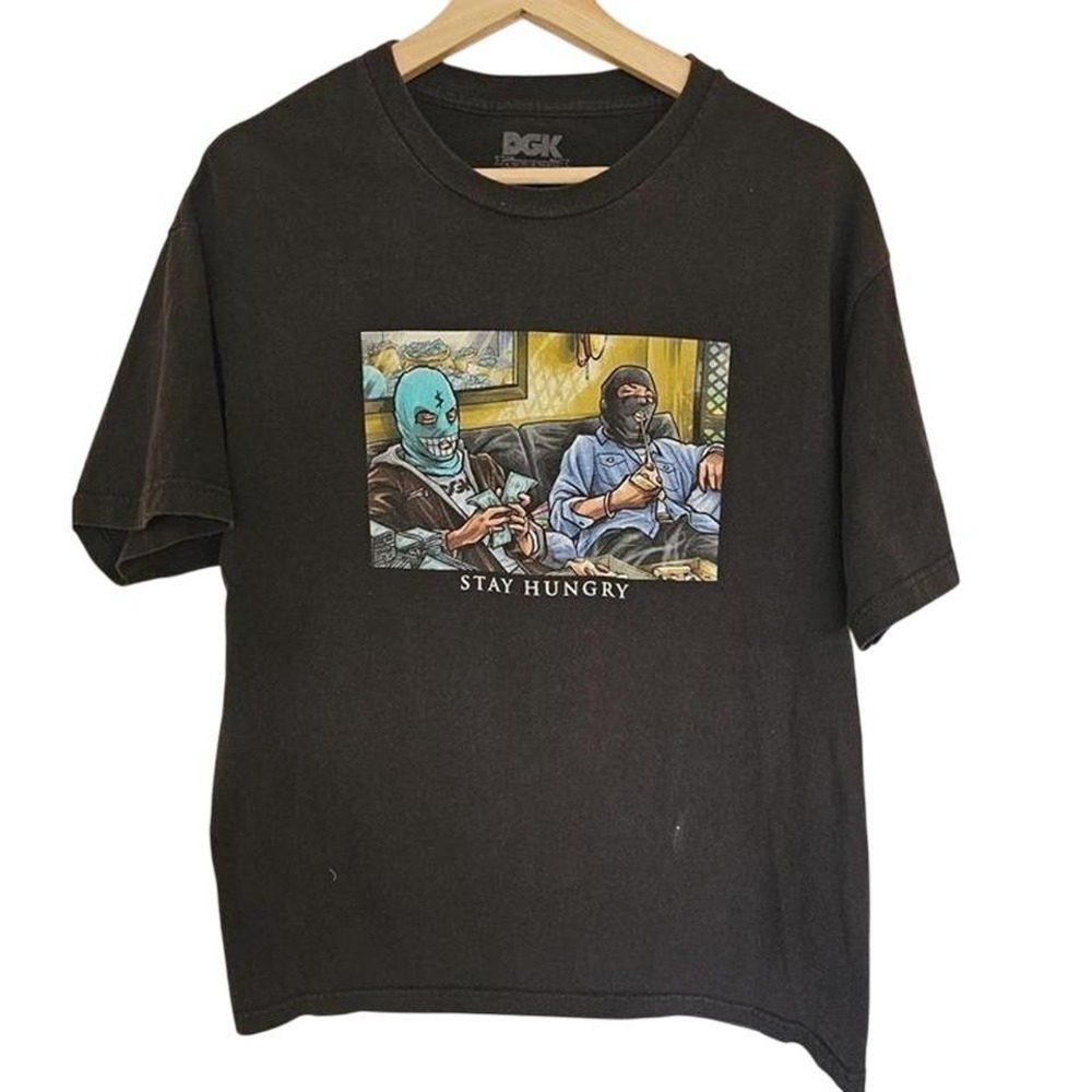 DGK‎ T shirt Mens Large Black Graphic Stay Hungry